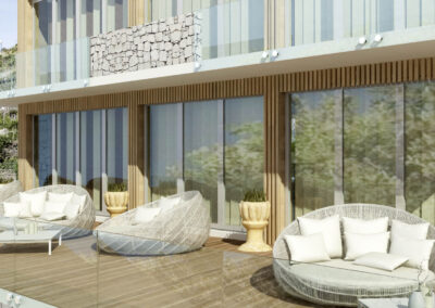 rendering fotoreliastico rendering villa sul lago