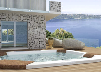 rendering fotoreliastico rendering villa sul lago