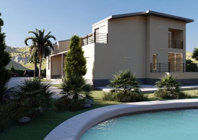 rendering fotorealistico b&b terrasini