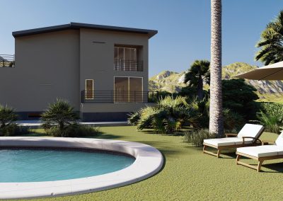 rendering fotorealistico b&b terrasini