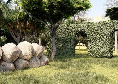 Rendering fotorealistico giardino