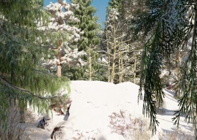 Rendering Paesaggi Montagna Innevati