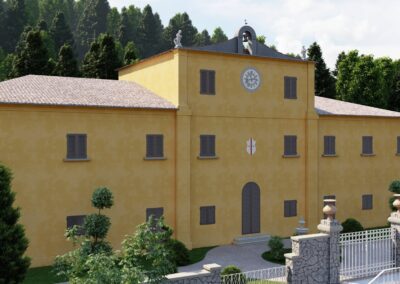 Rendering villa nobiliare in Toscana