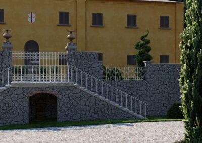 Rendering villa nobiliare in Toscana