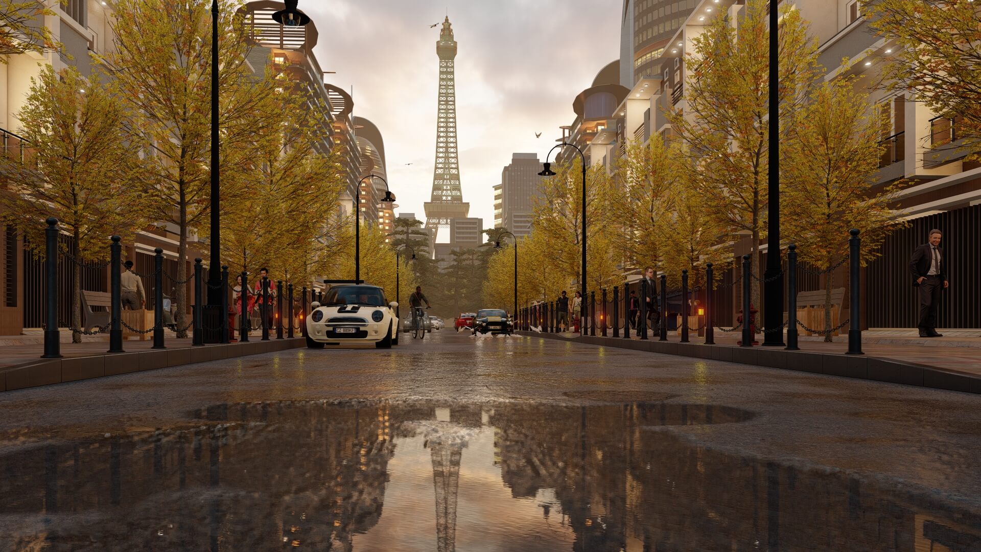 Rendering contestualizzati nella città di Parigi